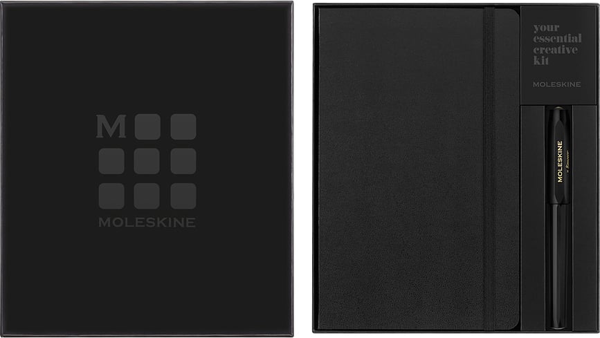 Zápisník Moleskine & Kaweco linajkový s guľôčkovým perom L 2 diely