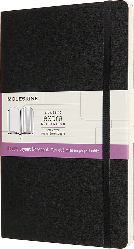 Записник Moleskine L 192 сторінки, гладкий та в лінію, м'яка обкладинка