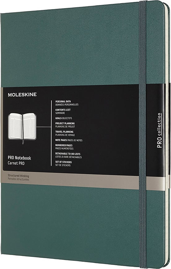 Zápisník Moleskine linajkový tvrdá väzba XL 192 strán