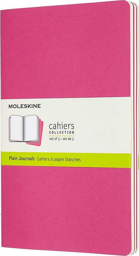 Zeszyty gładkie Moleskine Cahier Journals L różowe 3 szt.