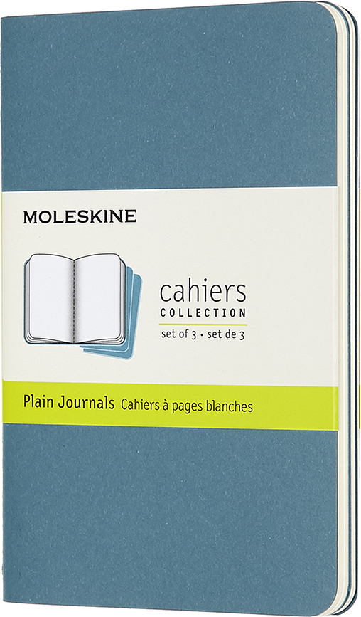 Zeszyty gładkie Moleskine Cahier Journals P niebieskie 3 szt.
