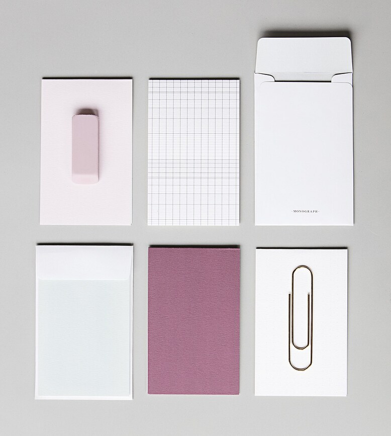 Tarjetas Monograph, monocromáticas, 5 unidades