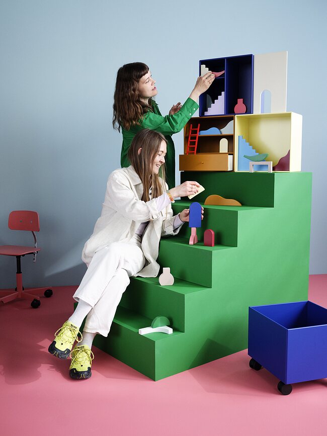 Caja de Almacenamiento con ruedas Montana Mini, menta claro