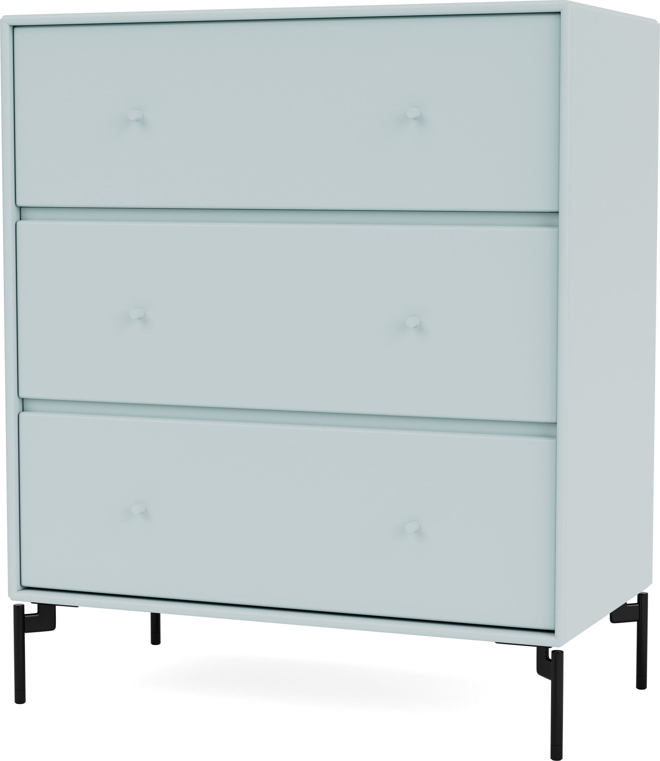 Carry Kommode hell himmelblau mit schwarzen Beinen