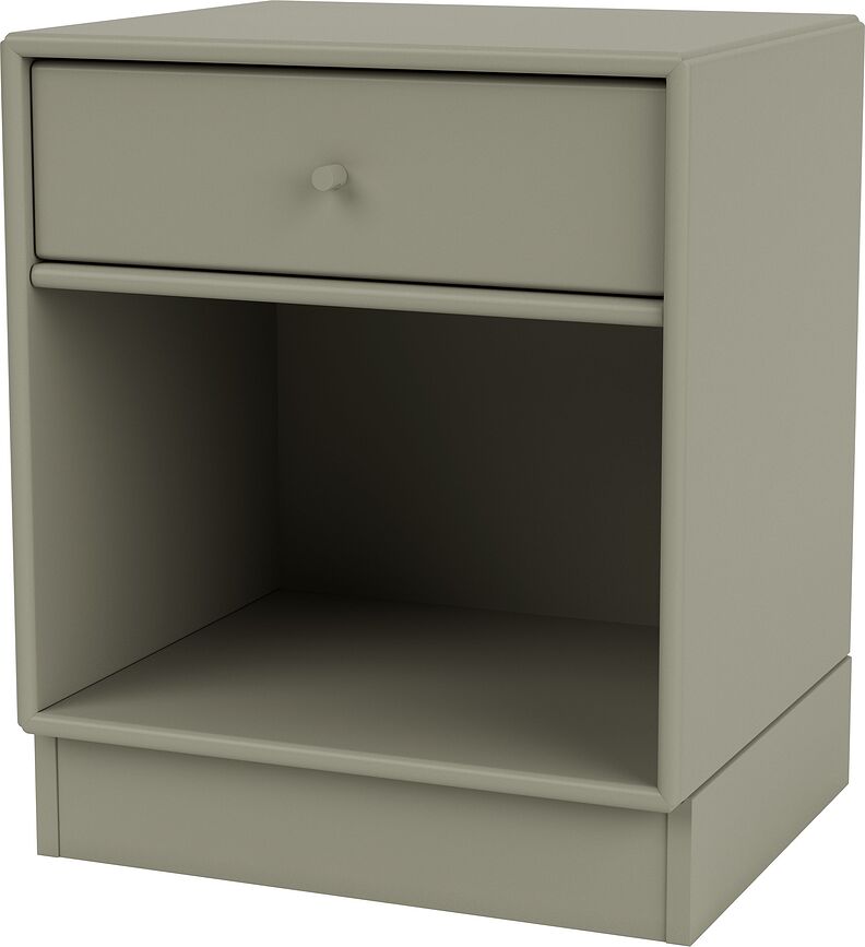 Dream Nachtschrank braungrün auf Sockel 7 cm