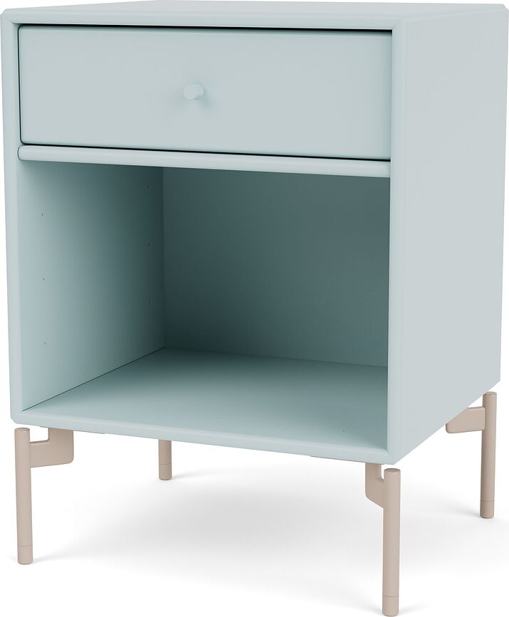 Dream Nachtschrank hell himmelblau auf beigen Beinen