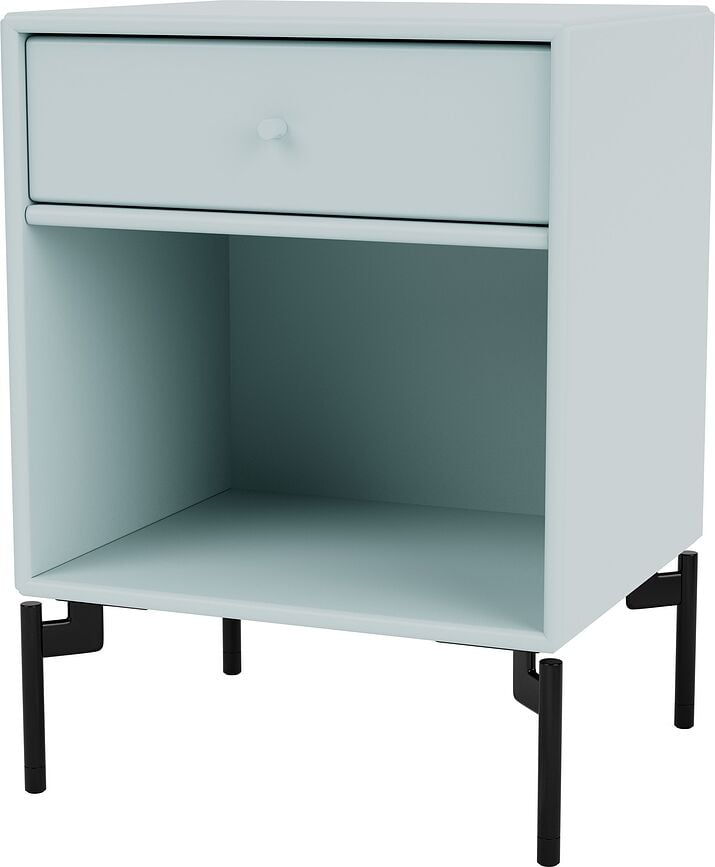 Dream Nachtschrank hell himmelblau mit schwarzen Beinen