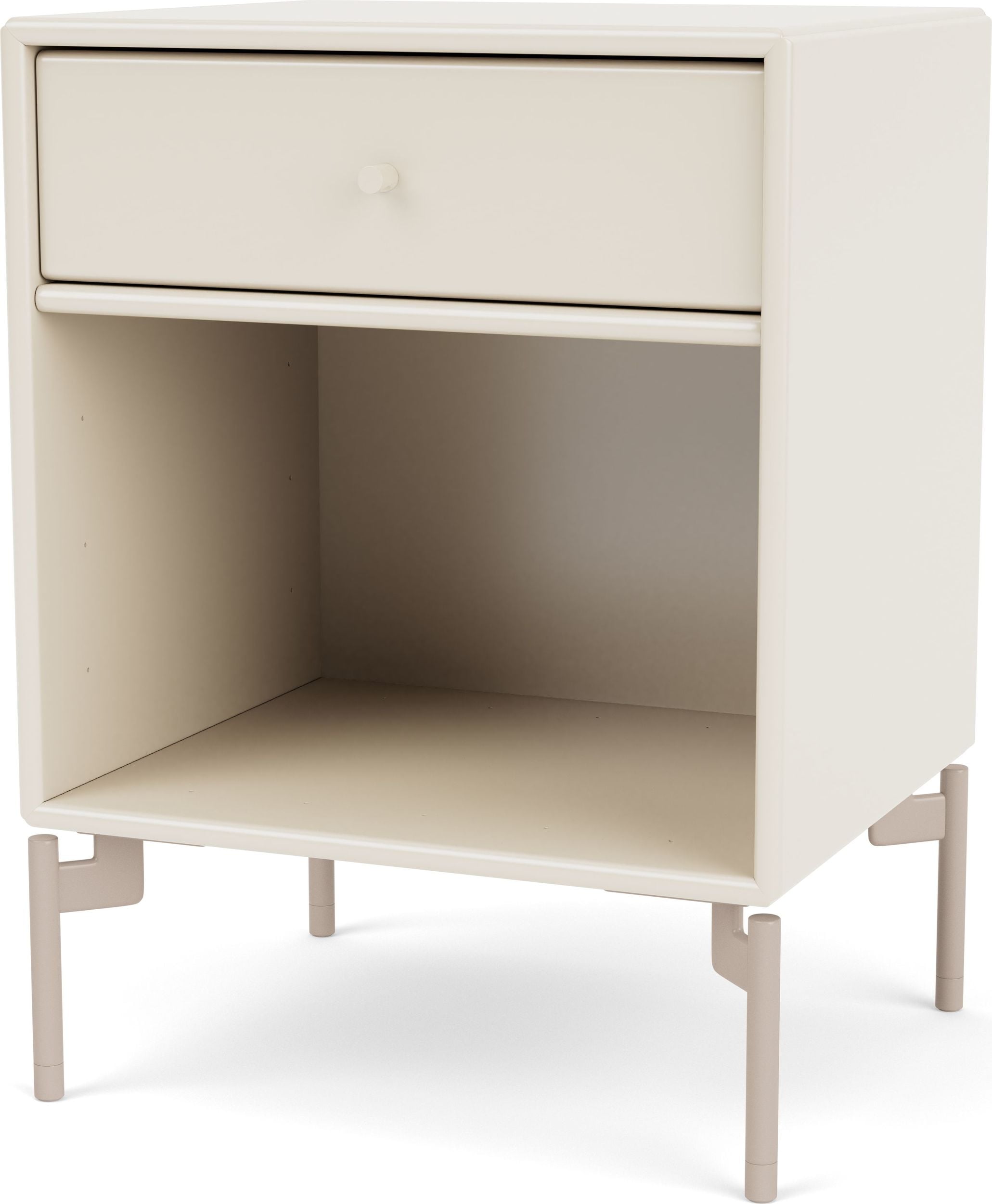 Dream Nachtschrank hellbeige auf beigen Beinen