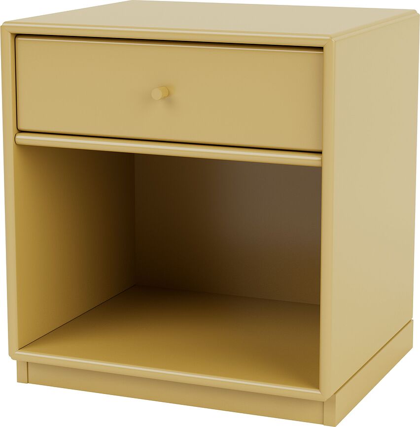 Dream Nachtschrank senffarbig auf Sockel 3 cm