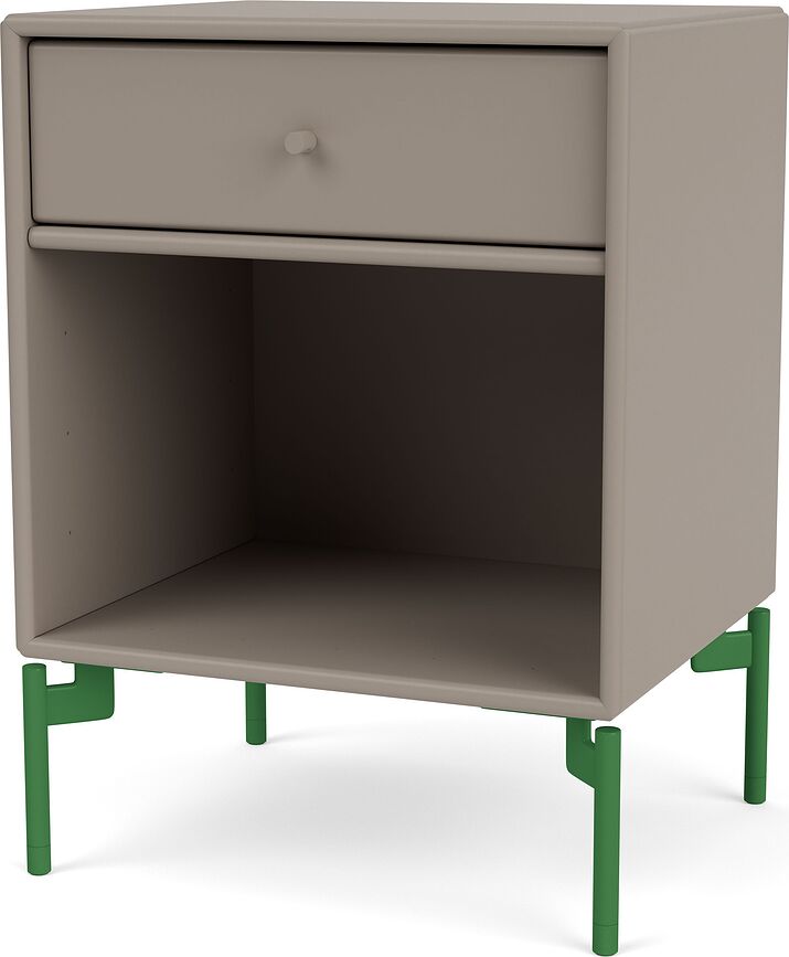 Dream Nachtschrank trüffelfarben auf grünen Beinen