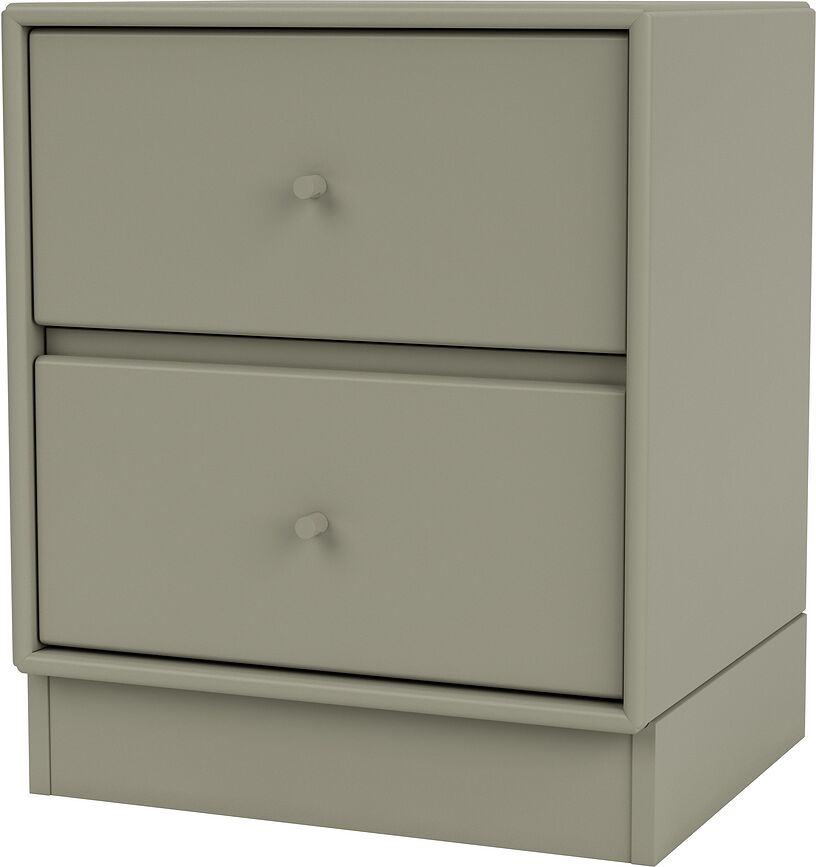 Drift Nachtschrank braungrün auf Sockel 7 cm
