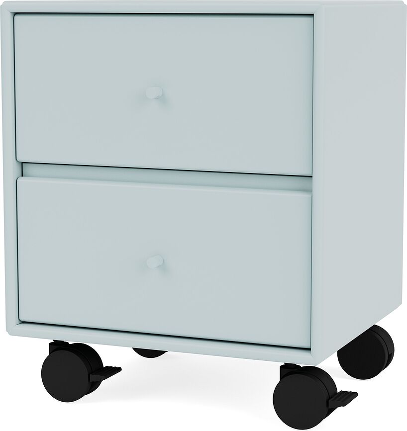 Drift Nachtschrank hell himmelblau auf Rollen