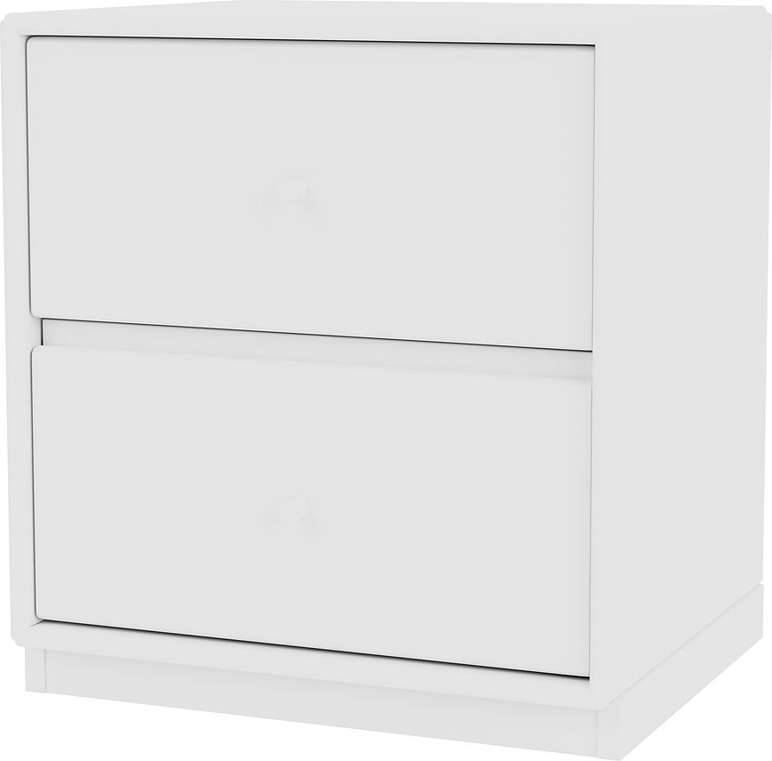 Drift Nachtschrank weiß auf Sockel 3 cm