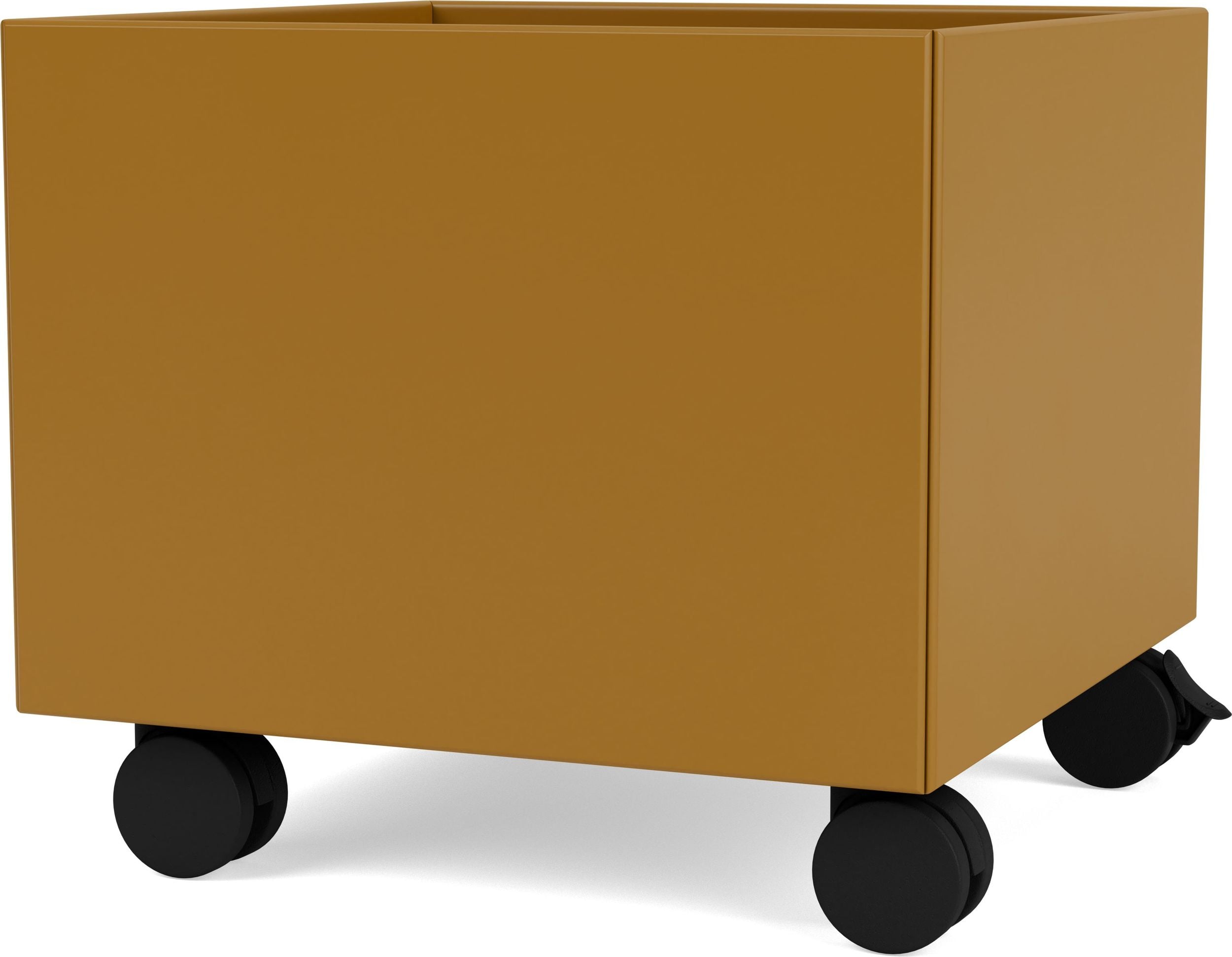 Montana Mini Aufbewahrungsbox bernsteinfarben auf Rollen