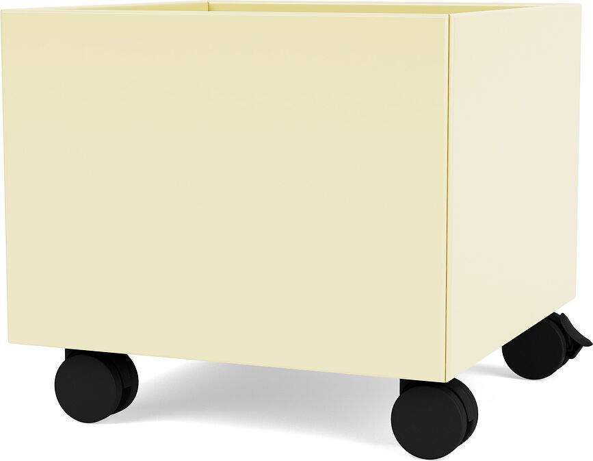 Montana Mini Aufbewahrungsbox gelb auf Rollen