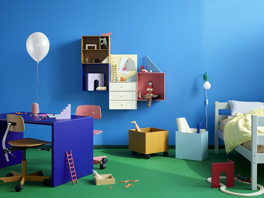 Montana Mini Boîte de Rangement à roulettes, menthe clair