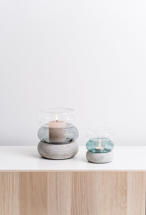 Bagel Vase ou Bougeoir 12 cm, ambré