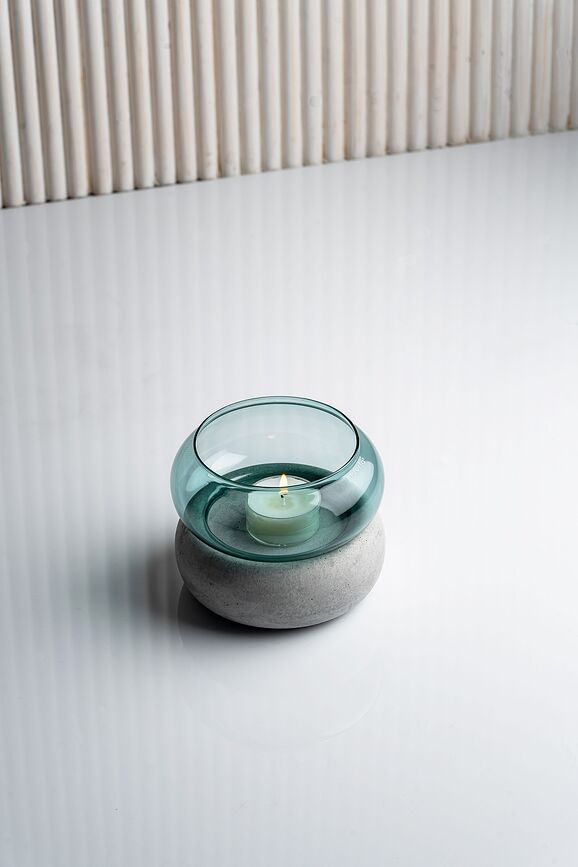 Bagel Vase ou Bougeoir 12 cm, ambré