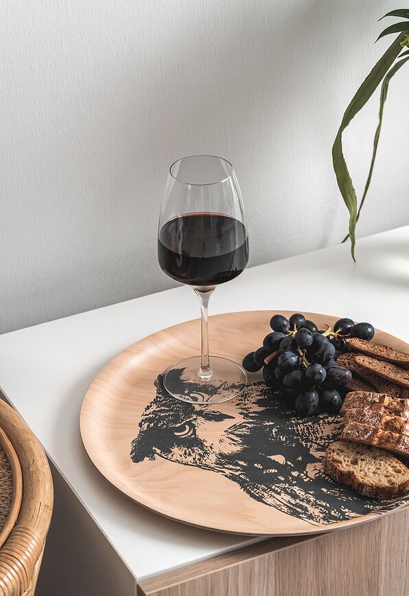 Bandeja Nordic, diseño de búho, 35 cm