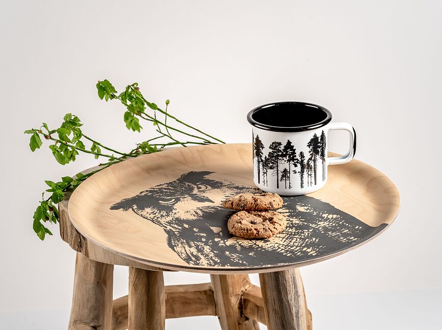 Bandeja Nordic, diseño de búho, 35 cm