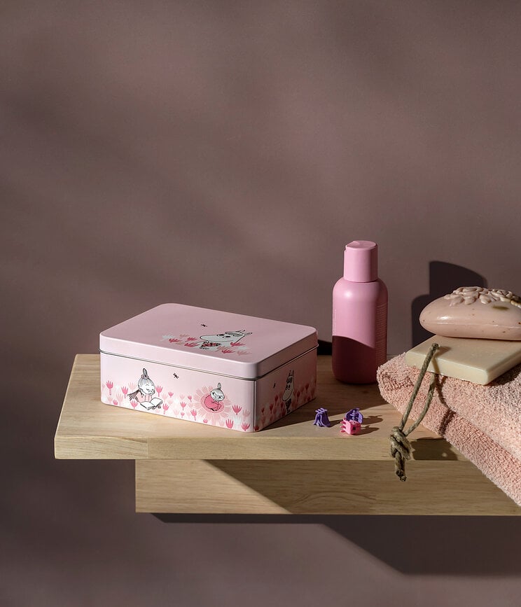 Boîte de rangement Muurla Moomin In The Garden 14,5 x 10,5 cm, rose