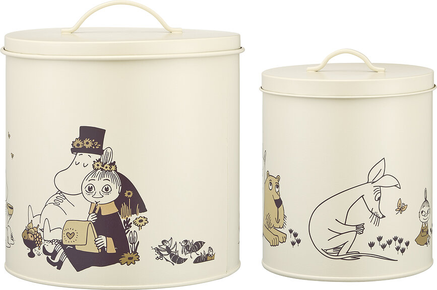 Boîtes de rangement pour aliments pour animaux Muurla Moomins, lot de 2