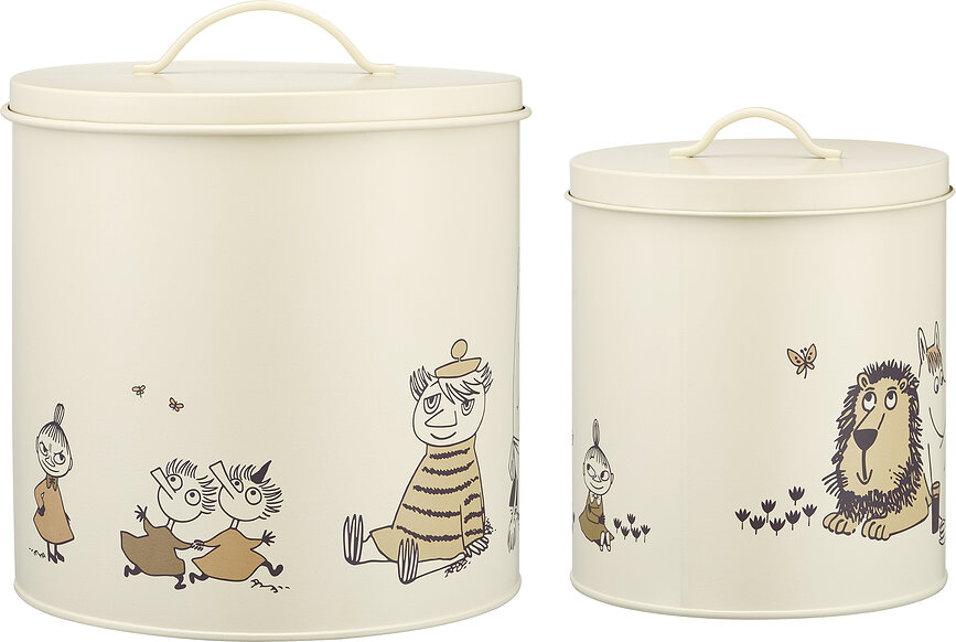 Boîtes de rangement pour aliments pour animaux Muurla Moomins, lot de 2