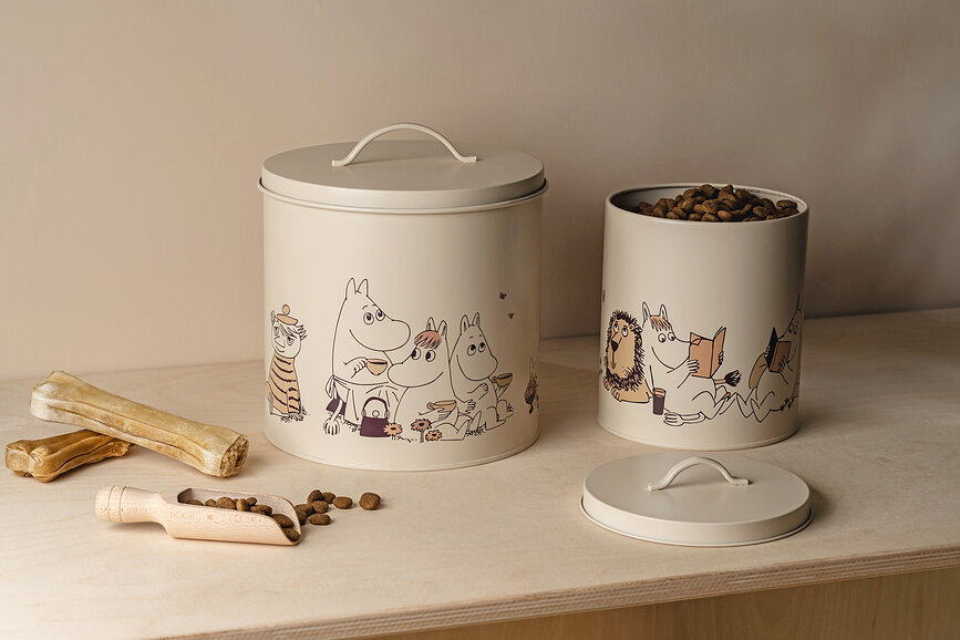 Boîtes de rangement pour aliments pour animaux Muurla Moomins, lot de 2