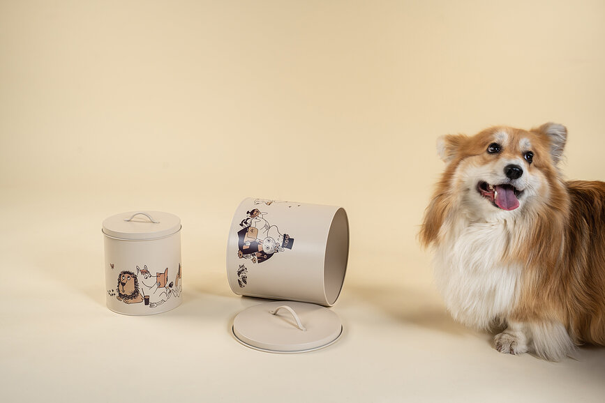 Boîtes de rangement pour aliments pour animaux Muurla Moomins, lot de 2