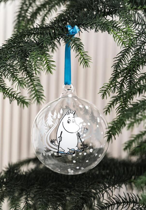 Bola de Navidad Muurla Moomin Pyjamas, 9 cm