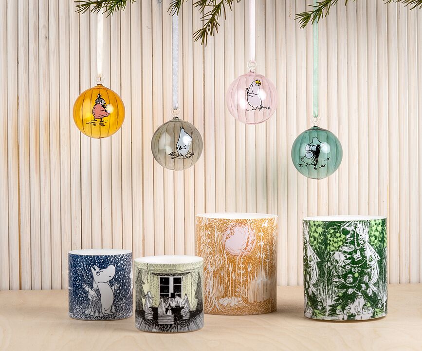 Bolas de Navidad Muurla Moomin, 4 unidades