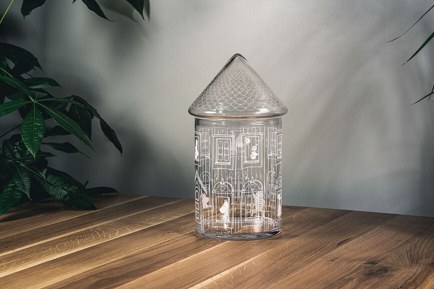 Bote de cocina de cristal Muurla Moominhouse