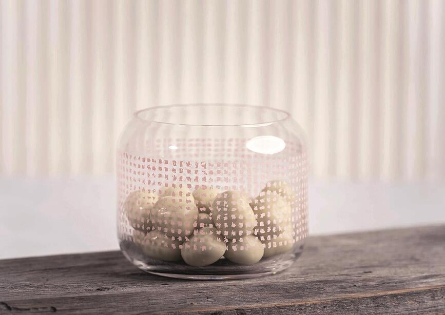 Portavelas de cristal Twine, 17 cm