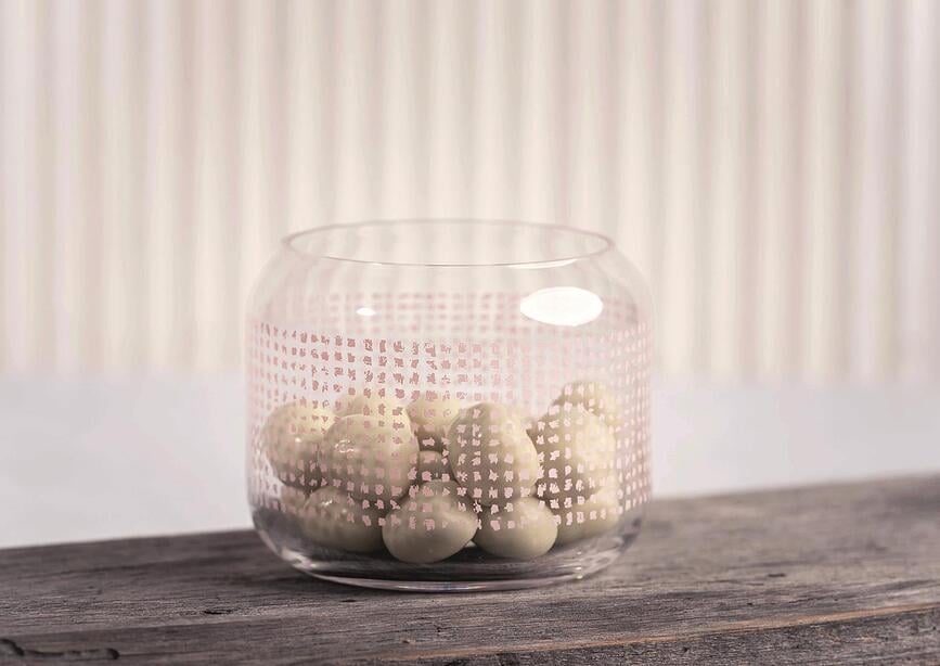 Portavelas de cristal Twine, 17 cm