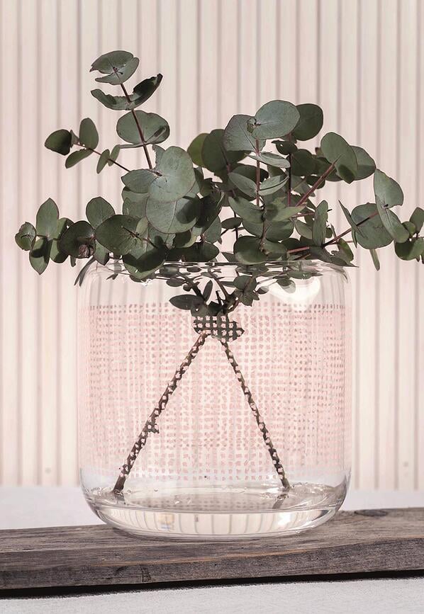 Portavelas de cristal Twine, 17 cm