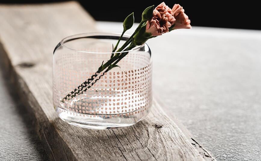 Portavelas de cristal Twine, 17 cm