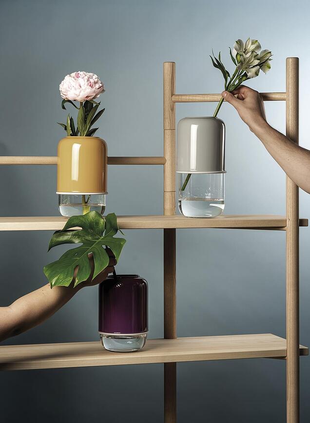 Capsule Βάζο, με ρυθμιζόμενο ύψος, σε χρώμα μέντας