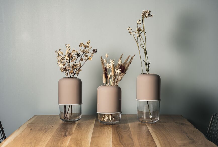 Capsule Βάζο, με ρυθμιζόμενο ύψος, σε χρώμα μέντας