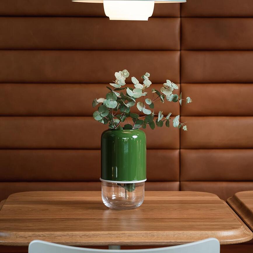 Capsule Βάζο, με ρυθμιζόμενο ύψος, σε χρώμα μέντας