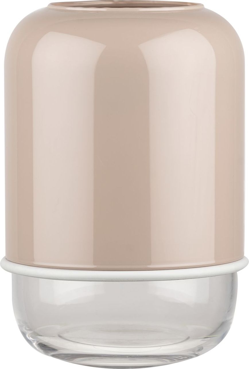 Capsule Vase beige mit verstellbarer Höhe