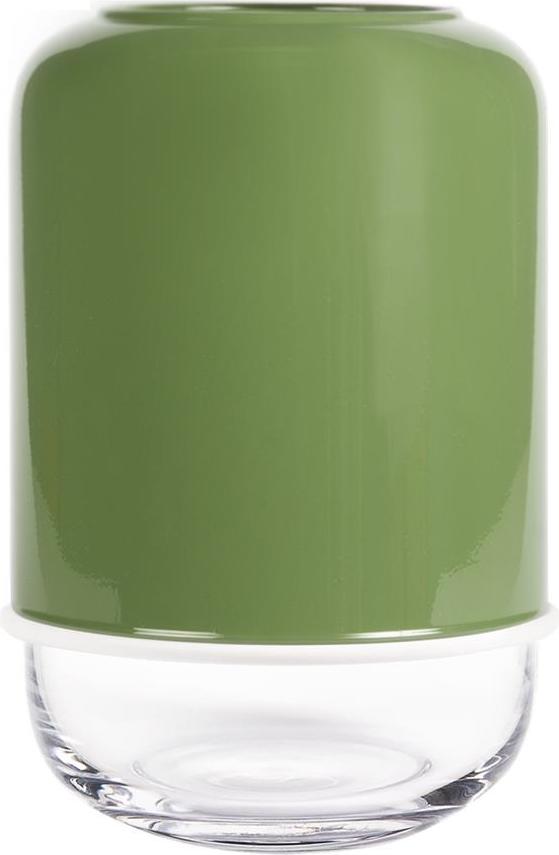 Capsule Vase olivenfarben mit verstellbarer Höhe