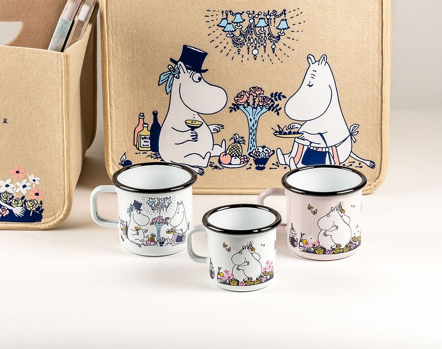 Cesta de Almacenaje Muurla, diseño Moomin Cita Nocturna, talla M