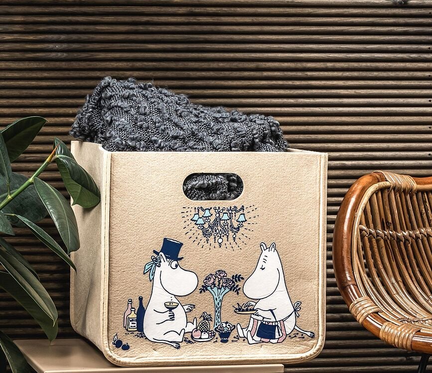 Cesta de Almacenaje Muurla, diseño Moomin Cita Nocturna, talla M