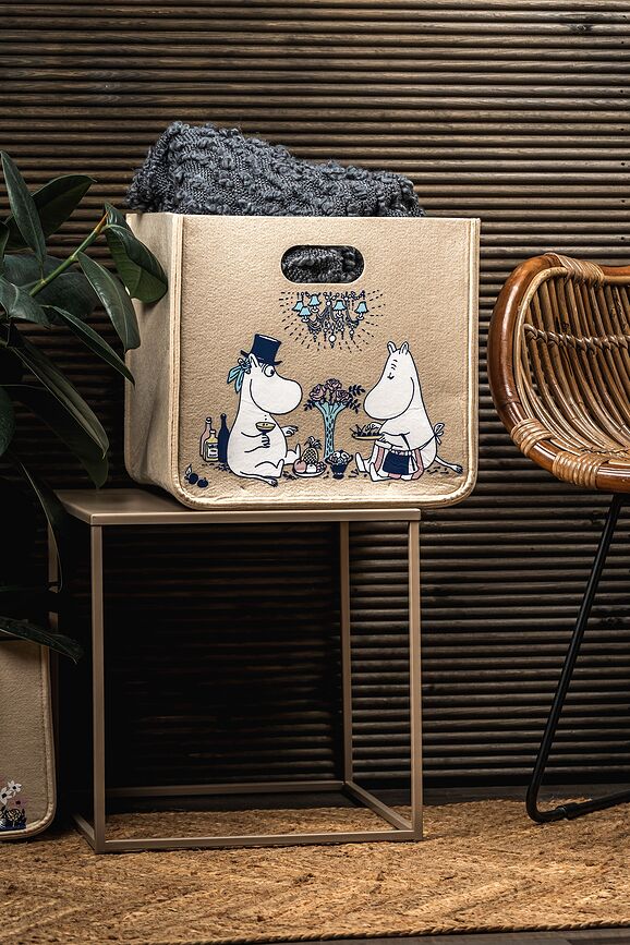 Cesta de Almacenaje Muurla, diseño Moomin Cita Nocturna, talla M