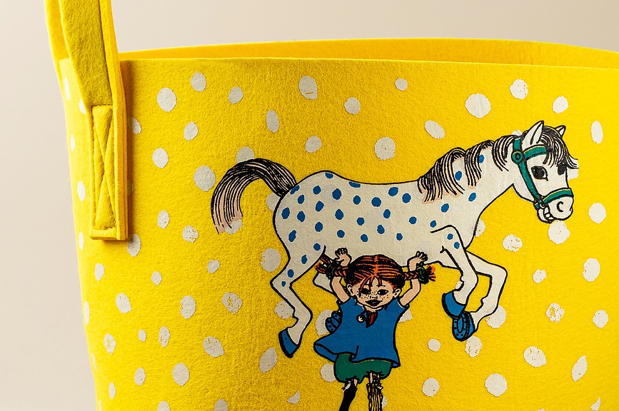 Cesta de Almacenamiento Muurla Pippi Calzaslargas, Pippi y el Caballo, 17 L