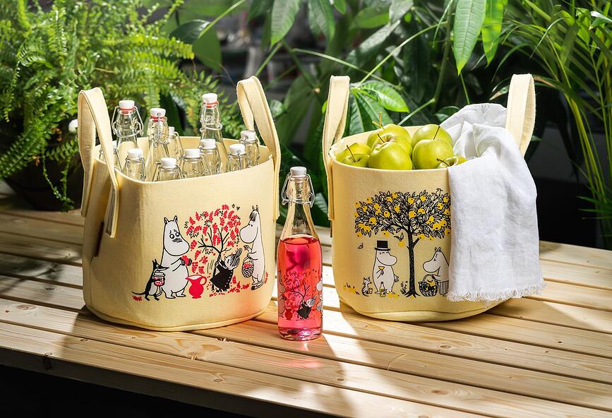 Cesto de Almacenaje Muurla Moomin Campo de Flores, 17 L