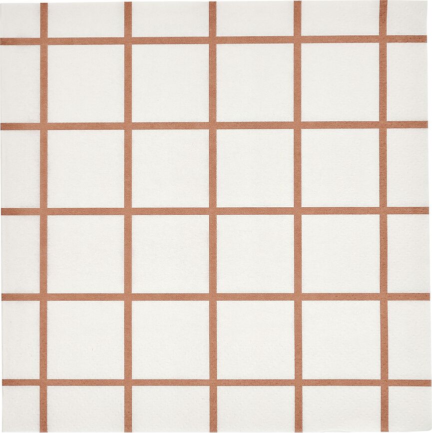 Check & Stripes Serviettes en papier 33 x 33 cm, Lot de 20