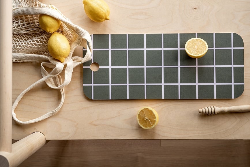 Checks & Stripes Daska za rezanje i posluživanje 18 x 44 cm