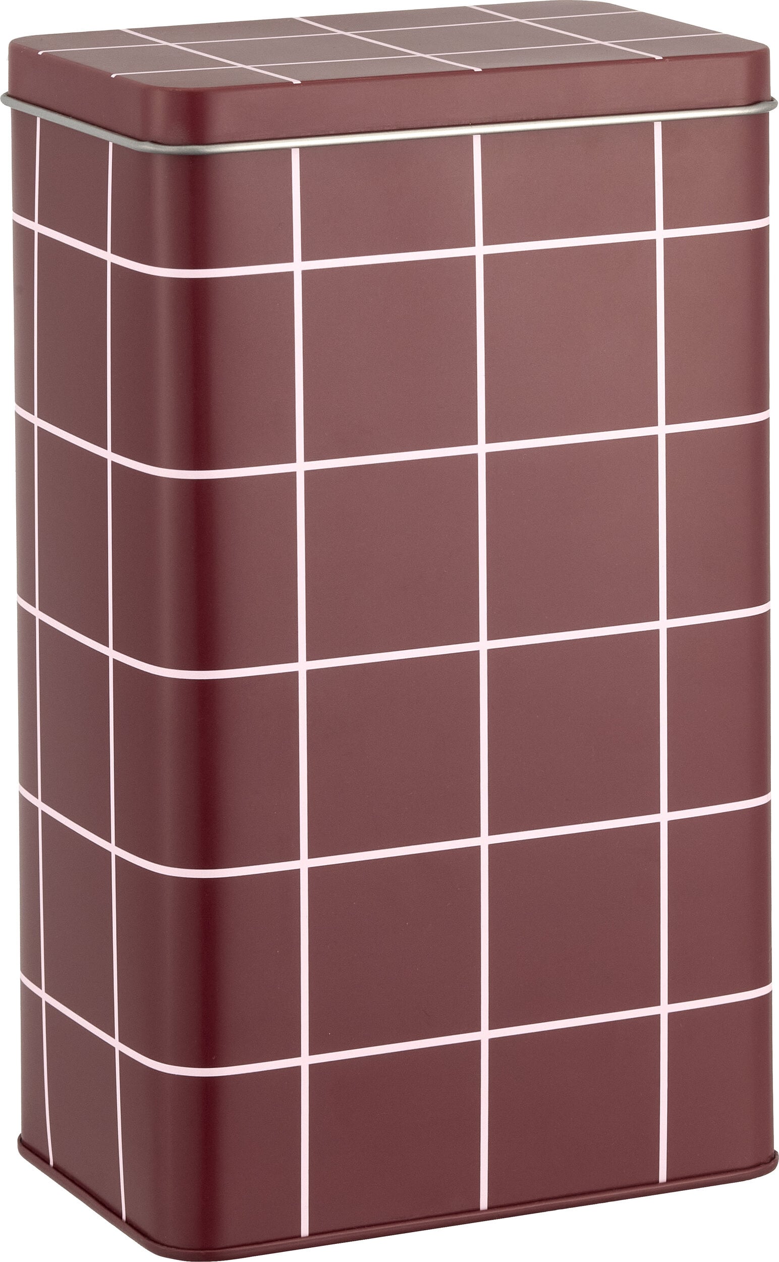 Checks & Stripes Kaffeedose 20 cm, braun