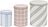 Checks & Stripes Κουτιά αποθήκευσης, μπλε, μπεζ και πράσινα, 3 τμχ